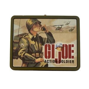 GI Joe | Action Soldier Vintage Lunch Box | Tin Carry Case | Army Military Bin